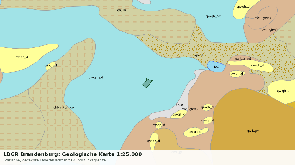 Statische Kartenansicht: LBGR Brandenburg: Geologische Karte 1:25.000