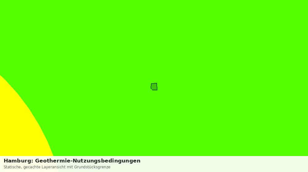 Statische Kartenansicht: Hamburg: Geothermie-Nutzungsbedingungen