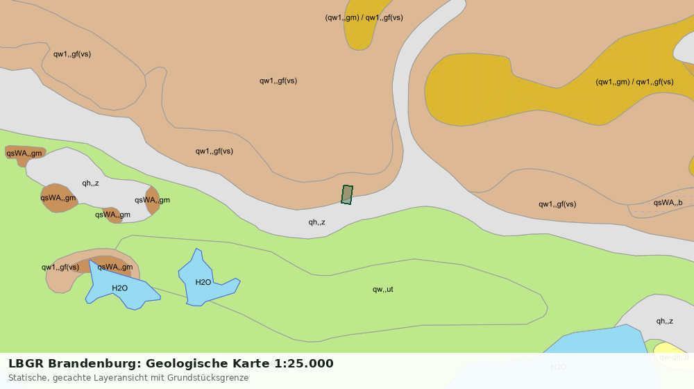 Statische Kartenansicht: LBGR Brandenburg: Geologische Karte 1:25.000