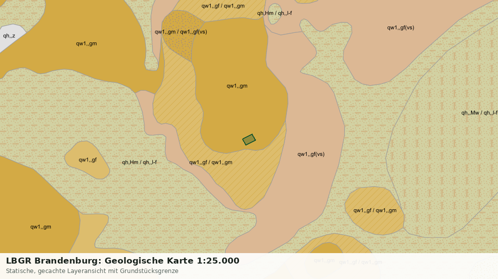 Statische Kartenansicht: LBGR Brandenburg: Geologische Karte 1:25.000