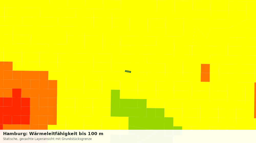 Statische Kartenansicht: Hamburg: Wärmeleitfähigkeit bis 100 m