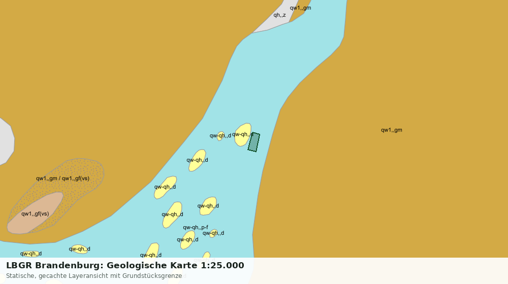 Statische Kartenansicht: LBGR Brandenburg: Geologische Karte 1:25.000