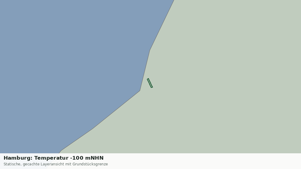 Statische Kartenansicht: Hamburg: Temperatur -100 mNHN