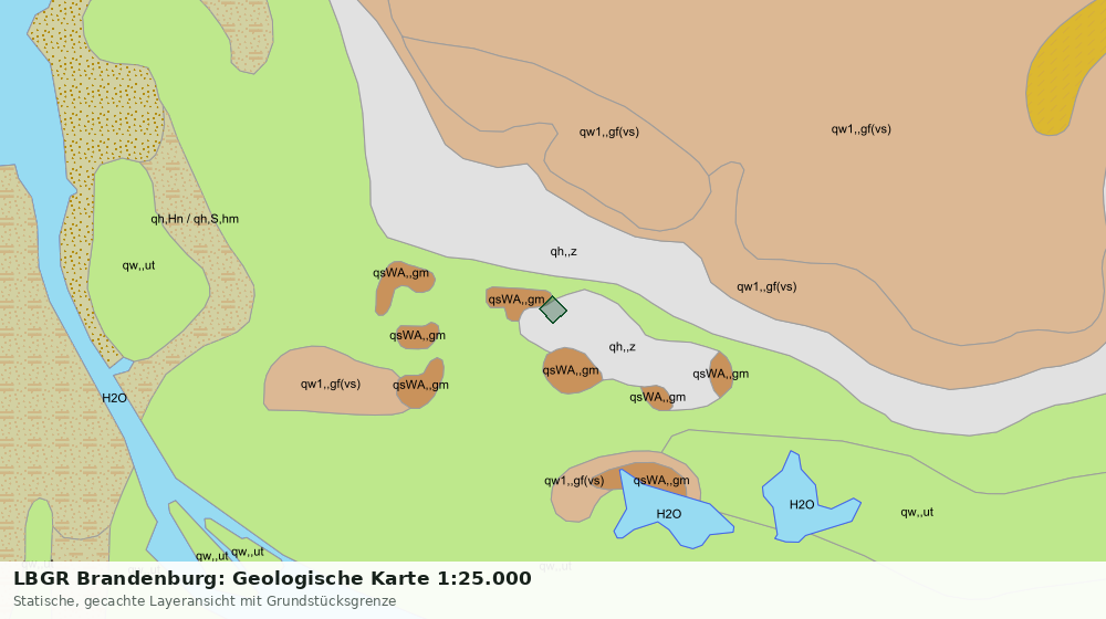 Statische Kartenansicht: LBGR Brandenburg: Geologische Karte 1:25.000