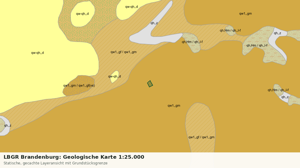 Statische Kartenansicht: LBGR Brandenburg: Geologische Karte 1:25.000