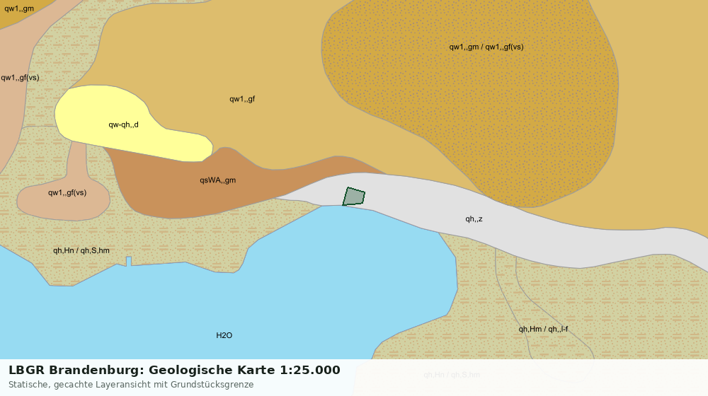 Statische Kartenansicht: LBGR Brandenburg: Geologische Karte 1:25.000