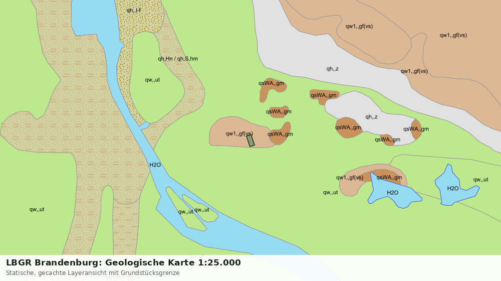 Statische Kartenansicht: LBGR Brandenburg: Geologische Karte 1:25.000
