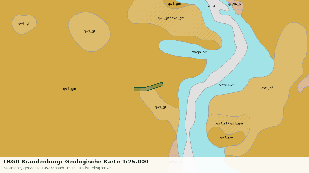 Statische Kartenansicht: LBGR Brandenburg: Geologische Karte 1:25.000