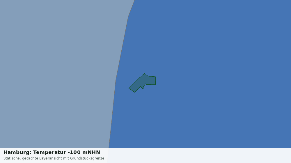 Statische Kartenansicht: Hamburg: Temperatur -100 mNHN