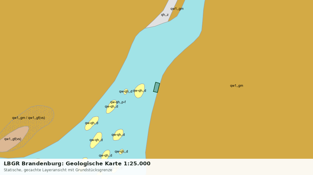 Statische Kartenansicht: LBGR Brandenburg: Geologische Karte 1:25.000