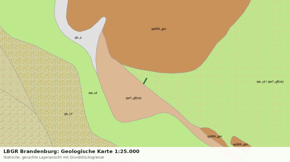 Statische Kartenansicht: LBGR Brandenburg: Geologische Karte 1:25.000