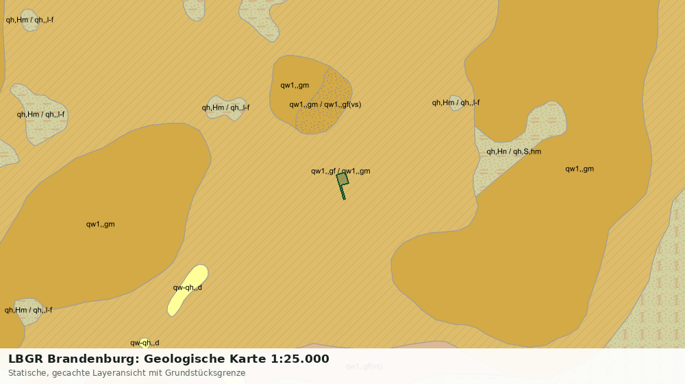 Statische Kartenansicht: LBGR Brandenburg: Geologische Karte 1:25.000
