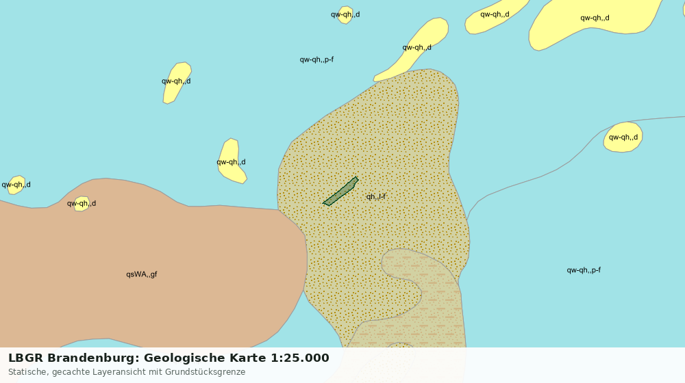 Statische Kartenansicht: LBGR Brandenburg: Geologische Karte 1:25.000