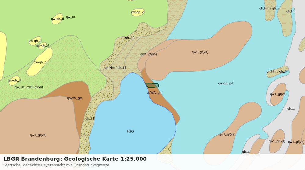Statische Kartenansicht: LBGR Brandenburg: Geologische Karte 1:25.000