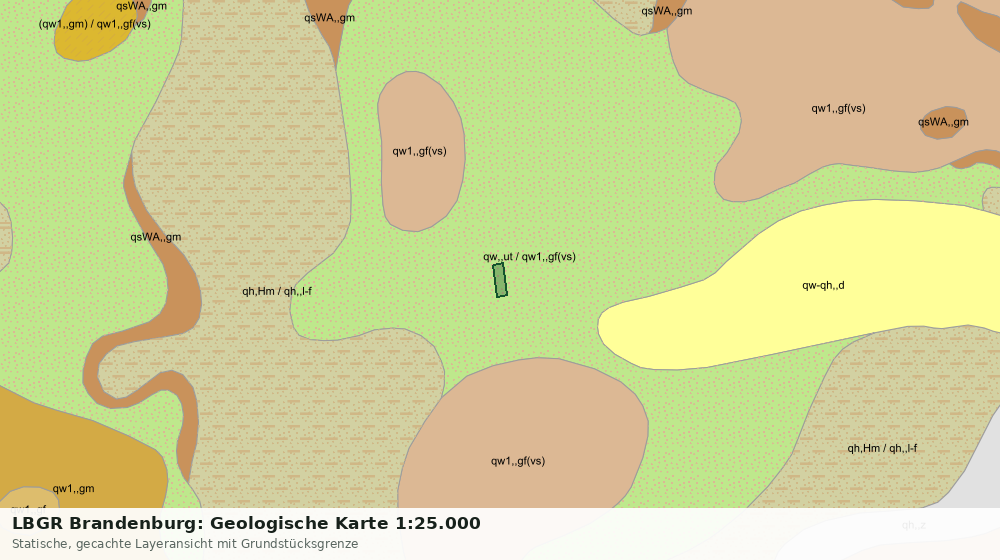 Statische Kartenansicht: LBGR Brandenburg: Geologische Karte 1:25.000