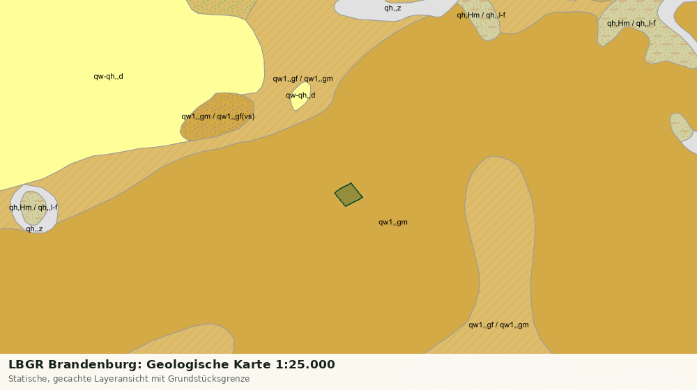 Statische Kartenansicht: LBGR Brandenburg: Geologische Karte 1:25.000