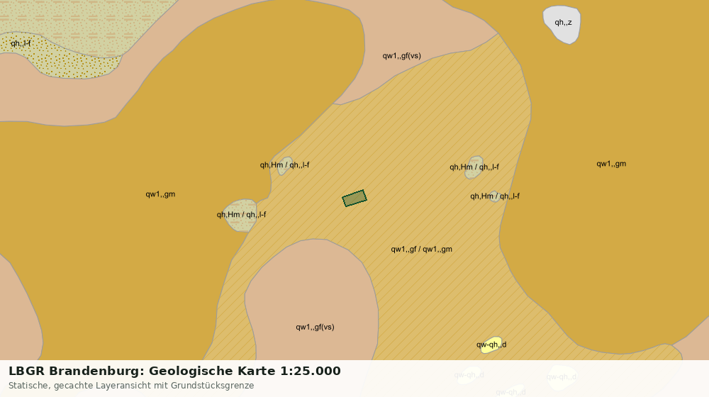 Statische Kartenansicht: LBGR Brandenburg: Geologische Karte 1:25.000