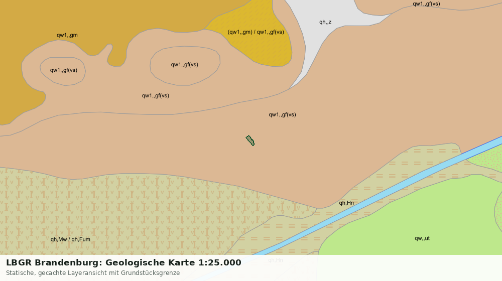 Statische Kartenansicht: LBGR Brandenburg: Geologische Karte 1:25.000