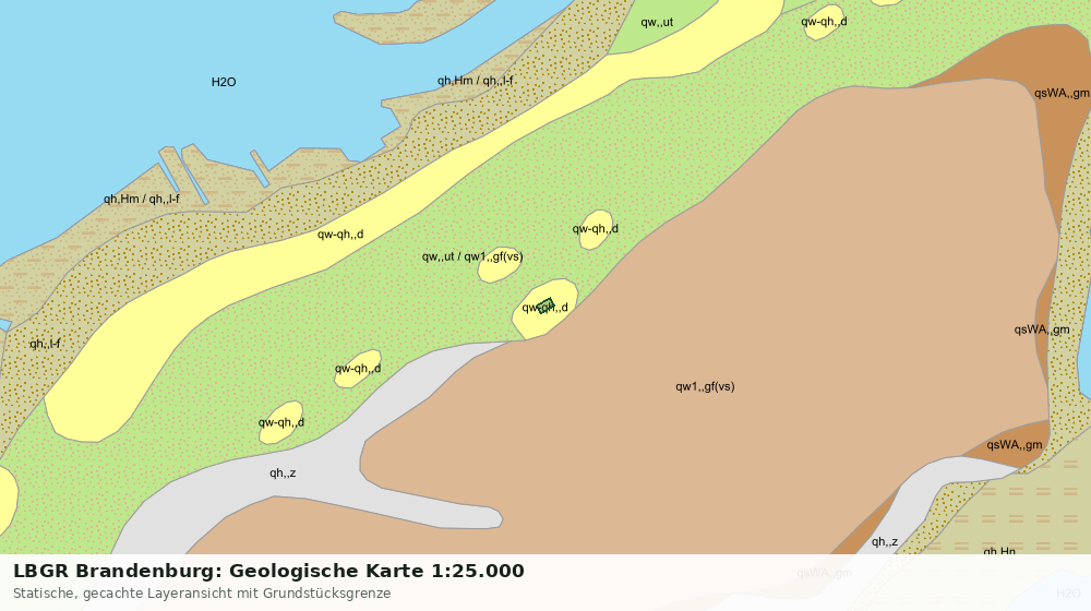 Statische Kartenansicht: LBGR Brandenburg: Geologische Karte 1:25.000