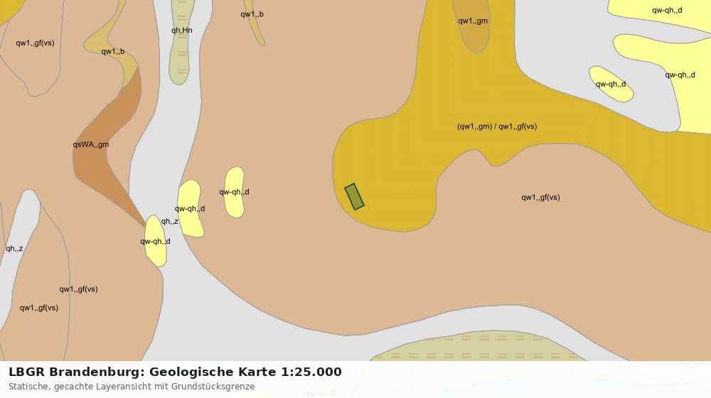 Statische Kartenansicht: LBGR Brandenburg: Geologische Karte 1:25.000