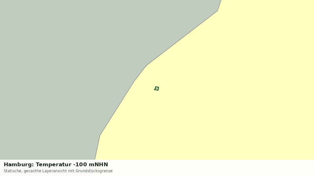 Statische Kartenansicht: Hamburg: Temperatur -100 mNHN
