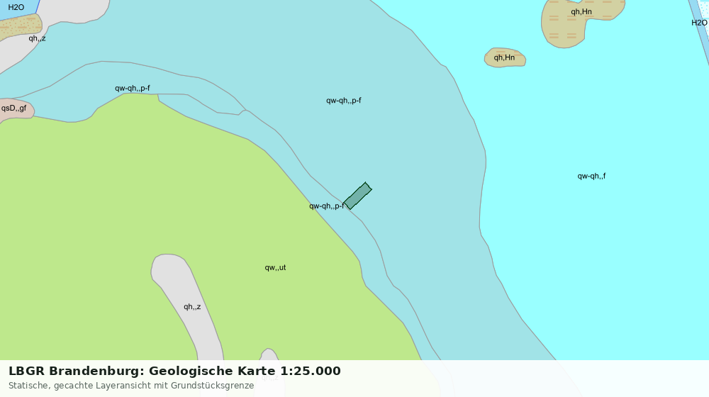 Statische Kartenansicht: LBGR Brandenburg: Geologische Karte 1:25.000