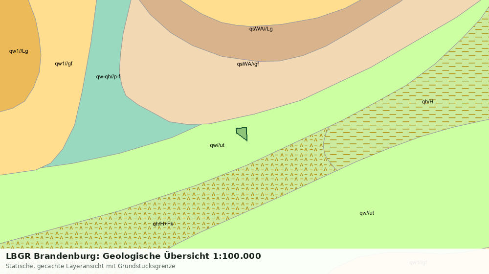 Statische Kartenansicht: LBGR Brandenburg: Geologische Übersicht 1:100.000