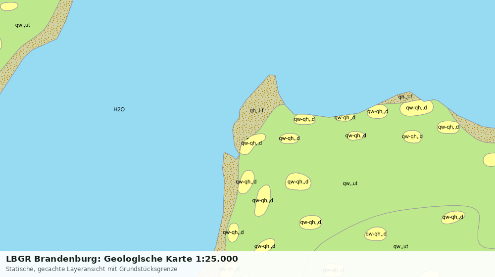 Statische Kartenansicht: LBGR Brandenburg: Geologische Karte 1:25.000