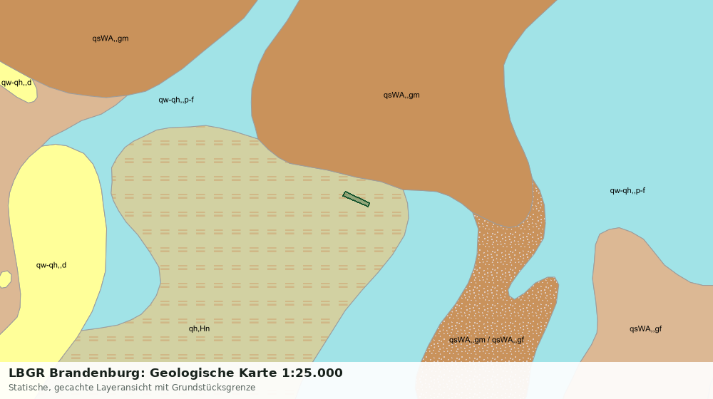 Statische Kartenansicht: LBGR Brandenburg: Geologische Karte 1:25.000