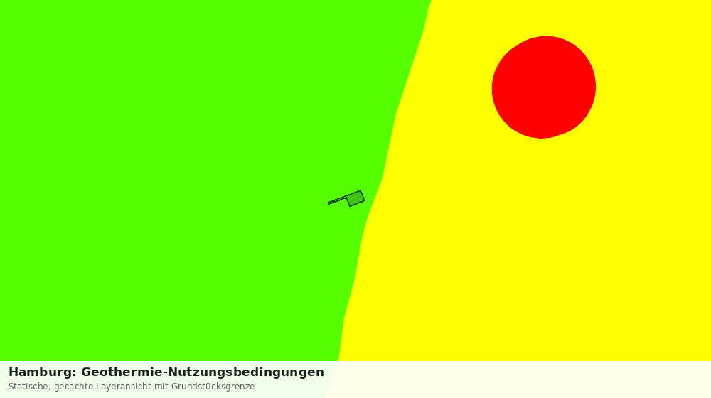 Statische Kartenansicht: Hamburg: Geothermie-Nutzungsbedingungen