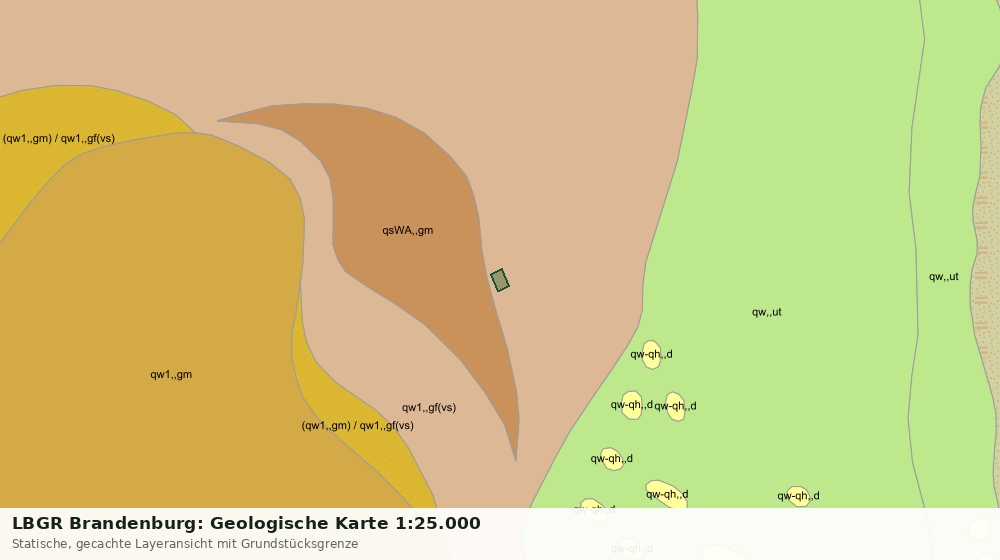 Statische Kartenansicht: LBGR Brandenburg: Geologische Karte 1:25.000
