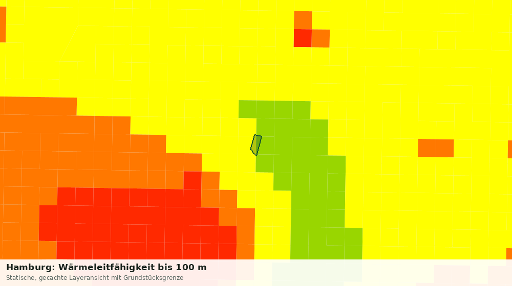 Statische Kartenansicht: Hamburg: Wärmeleitfähigkeit bis 100 m