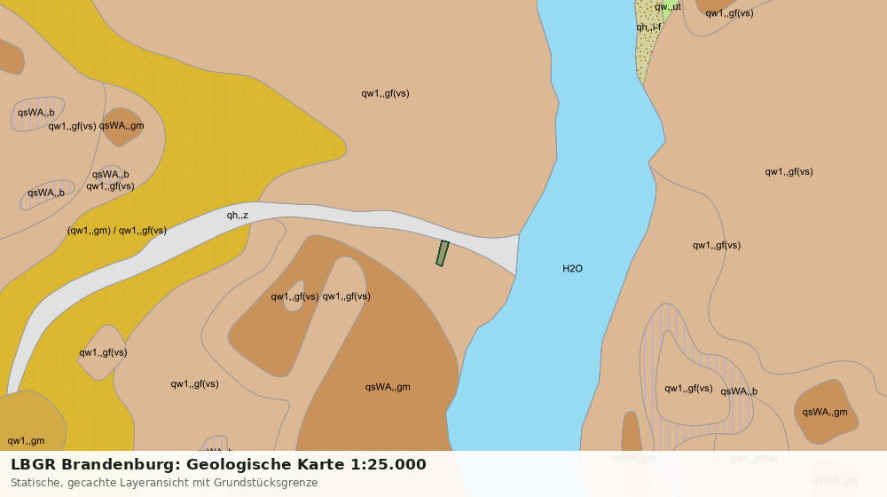 Statische Kartenansicht: LBGR Brandenburg: Geologische Karte 1:25.000