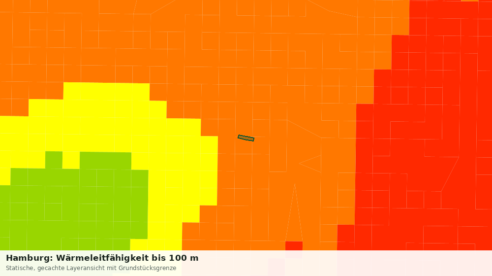 Statische Kartenansicht: Hamburg: Wärmeleitfähigkeit bis 100 m