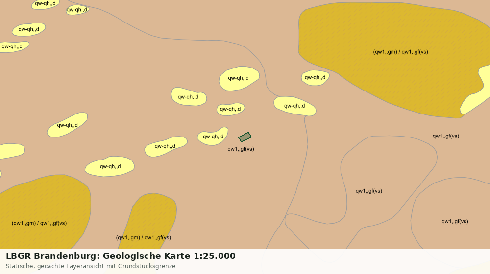Statische Kartenansicht: LBGR Brandenburg: Geologische Karte 1:25.000