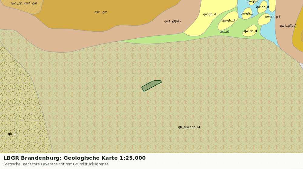 Statische Kartenansicht: LBGR Brandenburg: Geologische Karte 1:25.000