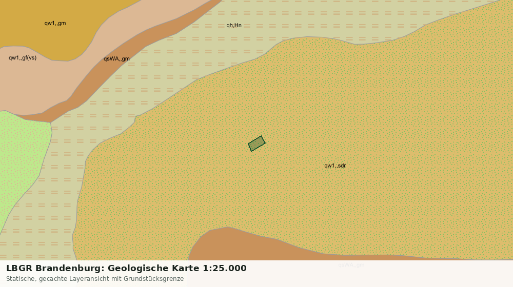 Statische Kartenansicht: LBGR Brandenburg: Geologische Karte 1:25.000
