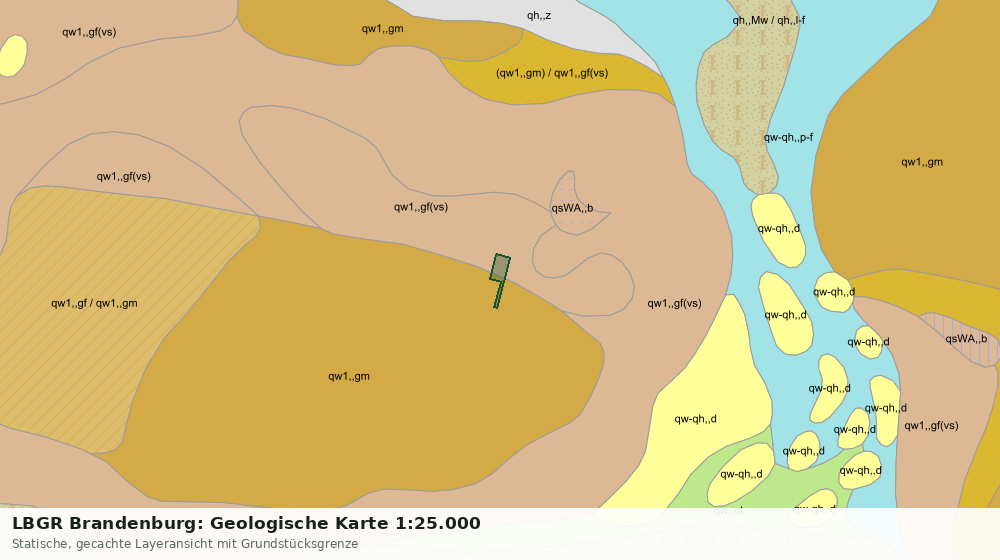 Statische Kartenansicht: LBGR Brandenburg: Geologische Karte 1:25.000