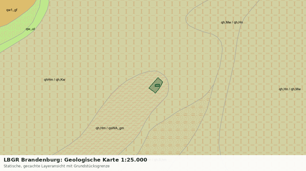 Statische Kartenansicht: LBGR Brandenburg: Geologische Karte 1:25.000