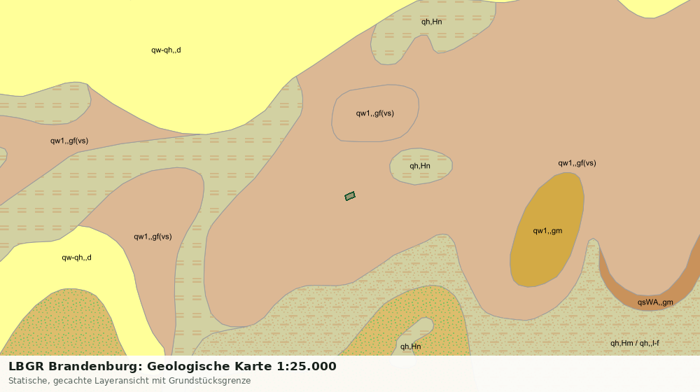 Statische Kartenansicht: LBGR Brandenburg: Geologische Karte 1:25.000