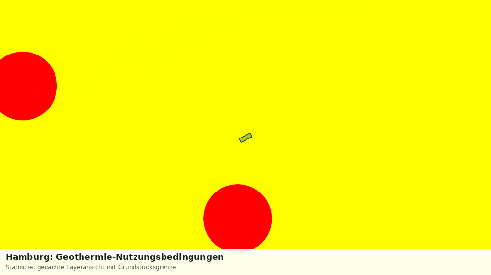 Statische Kartenansicht: Hamburg: Geothermie-Nutzungsbedingungen