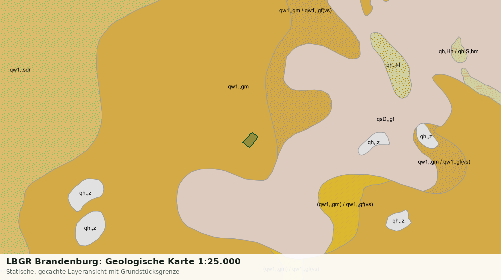 Statische Kartenansicht: LBGR Brandenburg: Geologische Karte 1:25.000