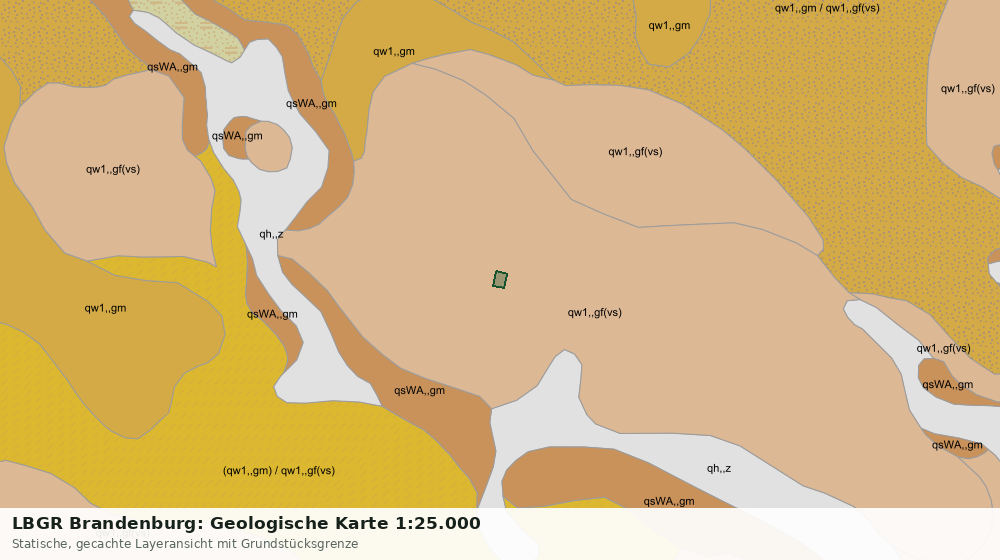 Statische Kartenansicht: LBGR Brandenburg: Geologische Karte 1:25.000