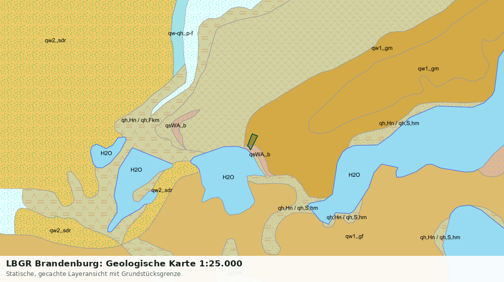 Statische Kartenansicht: LBGR Brandenburg: Geologische Karte 1:25.000