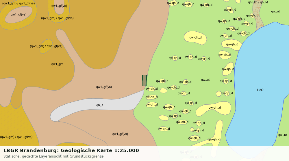 Statische Kartenansicht: LBGR Brandenburg: Geologische Karte 1:25.000