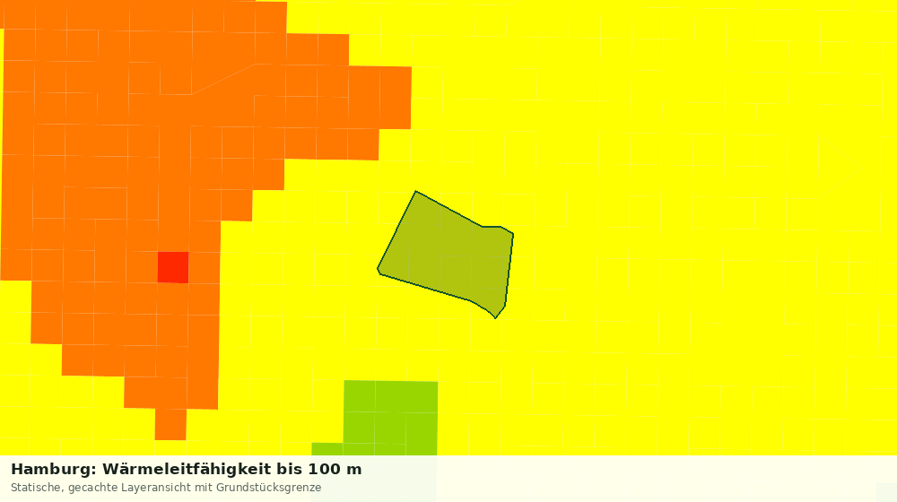 Statische Kartenansicht: Hamburg: Wärmeleitfähigkeit bis 100 m