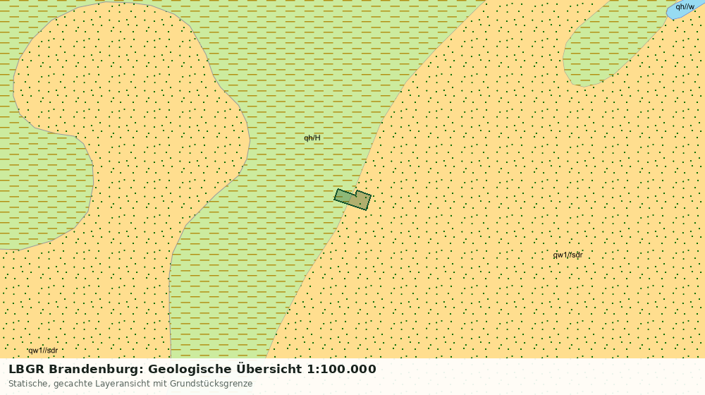 Statische Kartenansicht: LBGR Brandenburg: Geologische Übersicht 1:100.000
