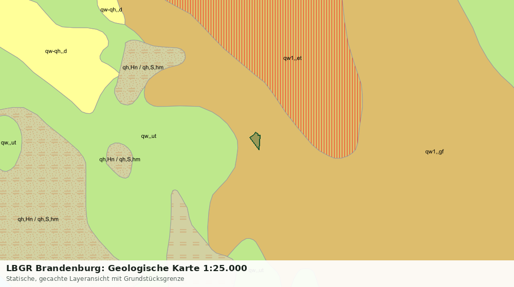 Statische Kartenansicht: LBGR Brandenburg: Geologische Karte 1:25.000
