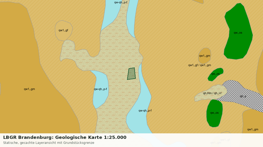 Statische Kartenansicht: LBGR Brandenburg: Geologische Karte 1:25.000