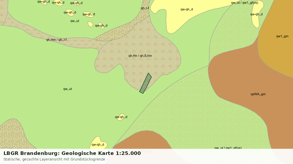 Statische Kartenansicht: LBGR Brandenburg: Geologische Karte 1:25.000